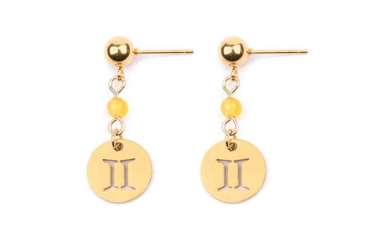 Stainless Steel Twelve Constellation Earrings - Beauty Accessories
