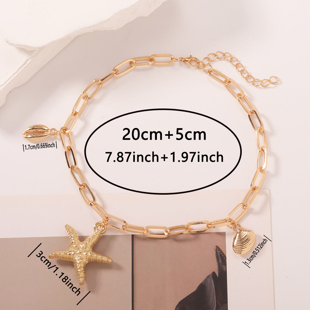 Anklet Three-dimensional Starfish Accessories Holiday Accessories - Beauty Accessories