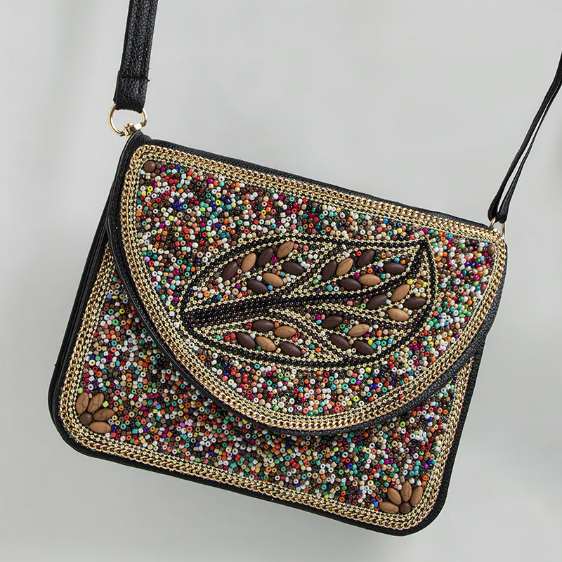 Bohemian Style Bag Bead Ethnic Style Satchel Shell - Beauty Accessories