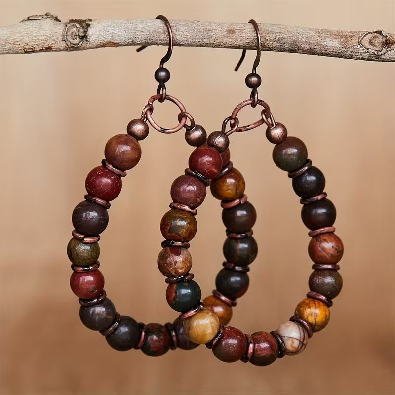 Bohemian Retro Creative Beaded Earrings - Beauty Accessories