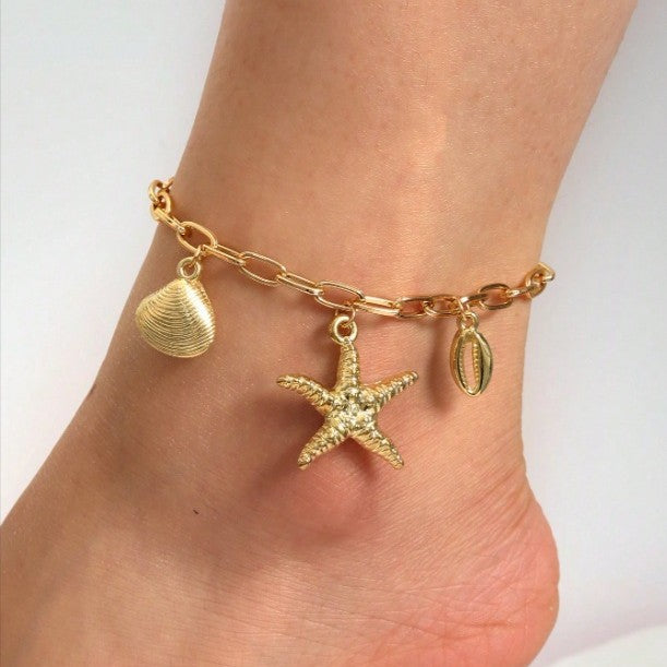 Anklet Three-dimensional Starfish Accessories Holiday Accessories - Beauty Accessories