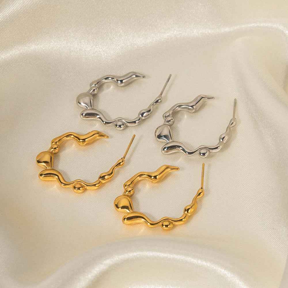 Stainless Steel Irregular Earrings