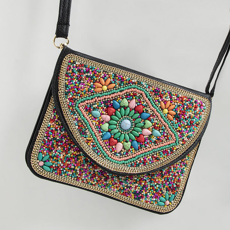 Bohemian Style Bag Bead Ethnic Style Satchel Shell - Beauty Accessories