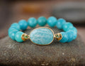 Red Grain Faceted Stone Elastic Bracelet - Beauty Accessories