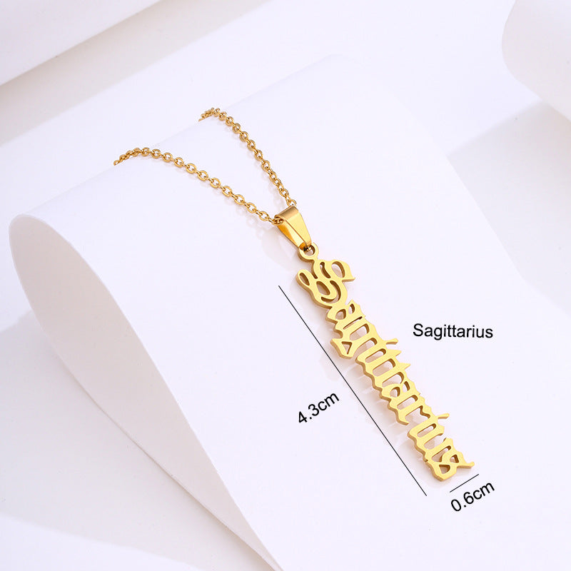 Stainless Steel Zodiac Necklace - Beauty Accessories