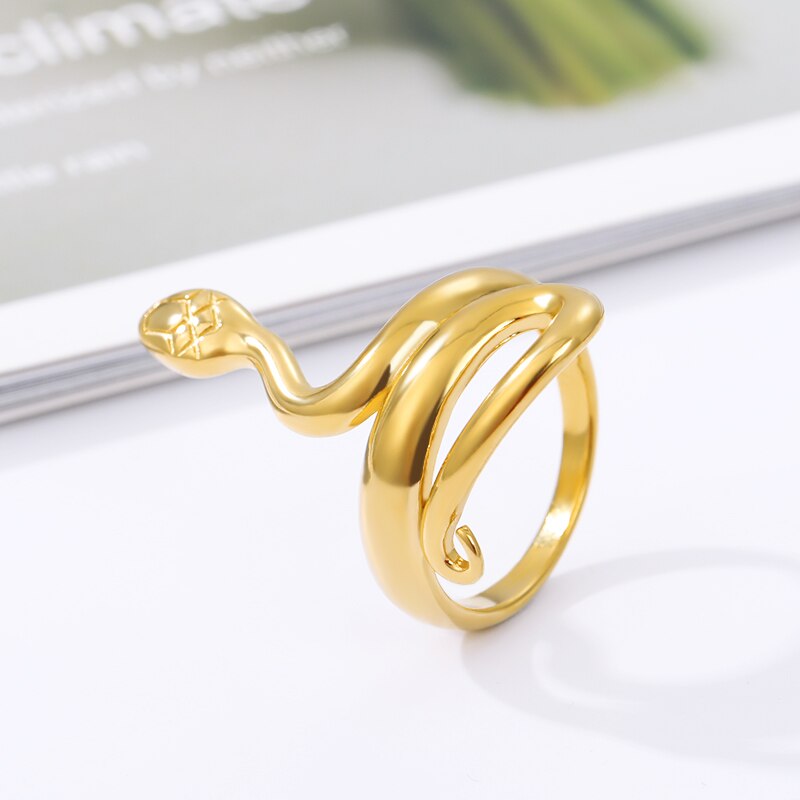 Serpentine stainless steel ring - Beauty Accessories