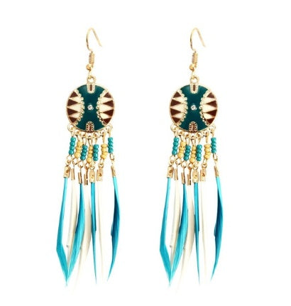 Bohemian feather earrings - Beauty Accessories