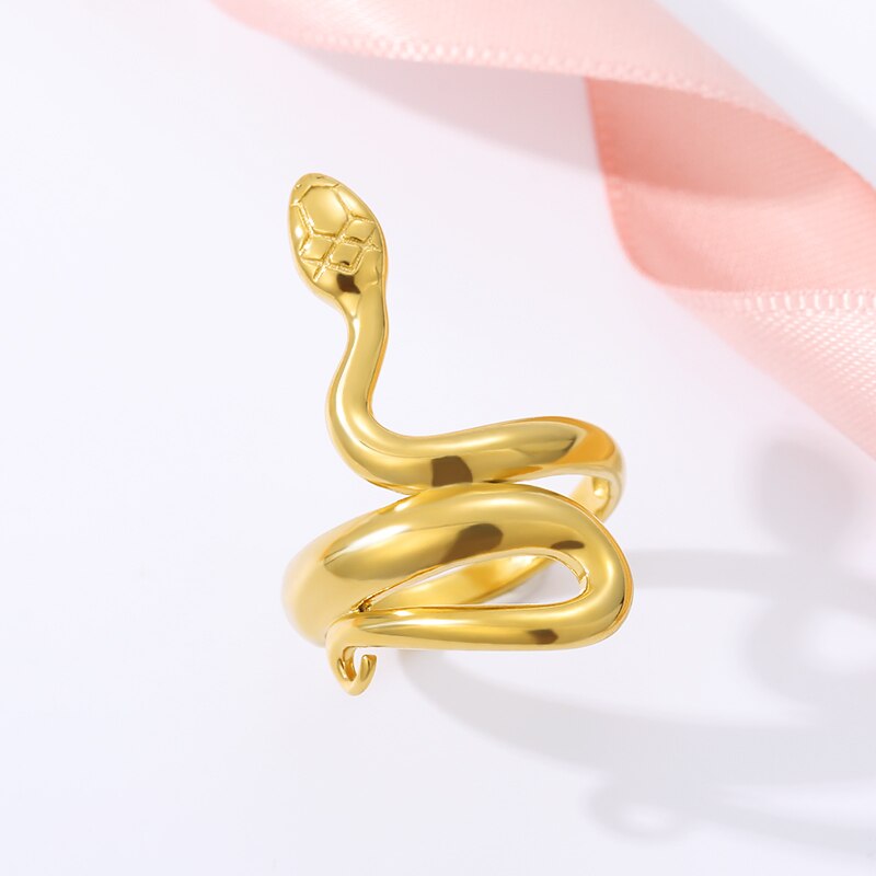 Serpentine stainless steel ring - Beauty Accessories