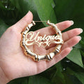 Round Bamboo Earrings Stainless Steel