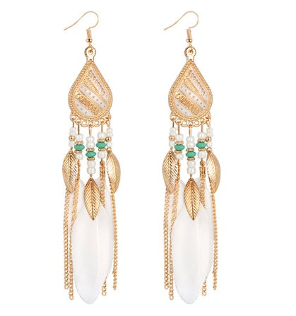 Bohemian feather earrings - Beauty Accessories