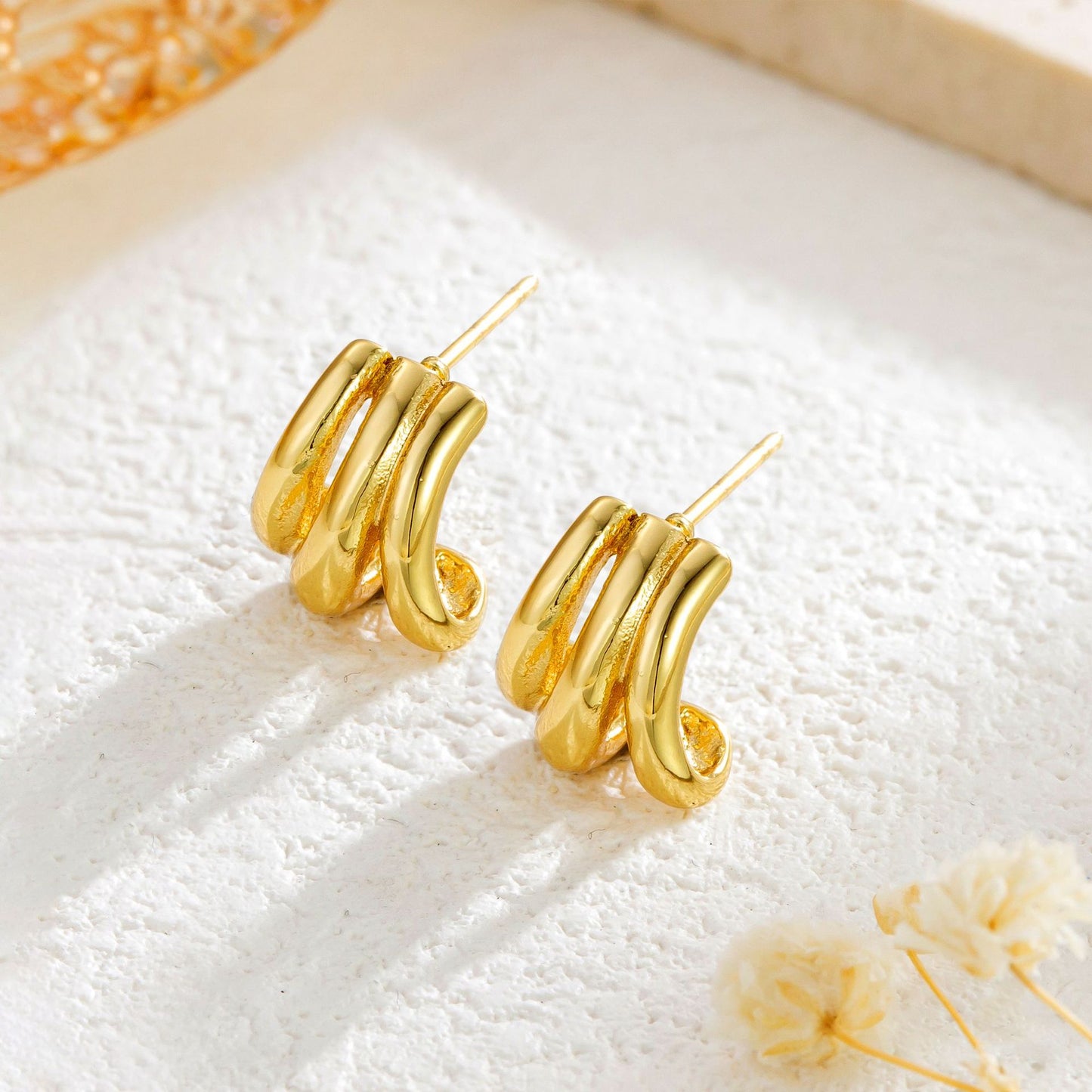 Fashion Stainless Steel Geometric Earrings - Beauty Accessories