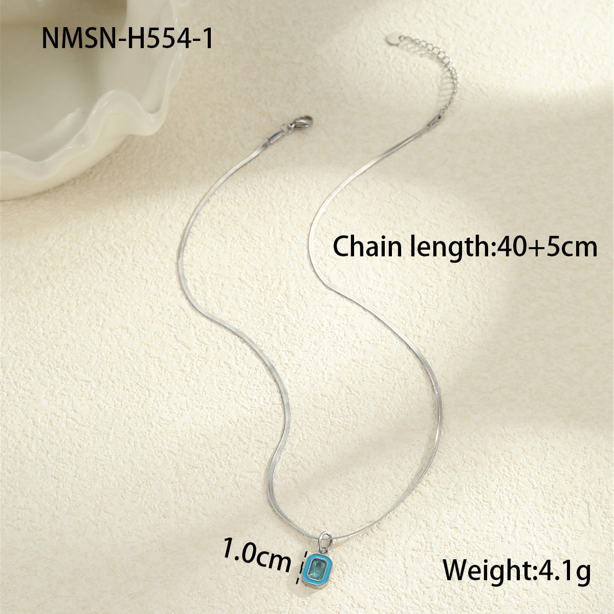 Color Zircon Minimalist Summer Stainless Steel Necklace - Beauty Accessories