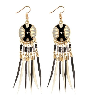 Bohemian feather earrings - Beauty Accessories