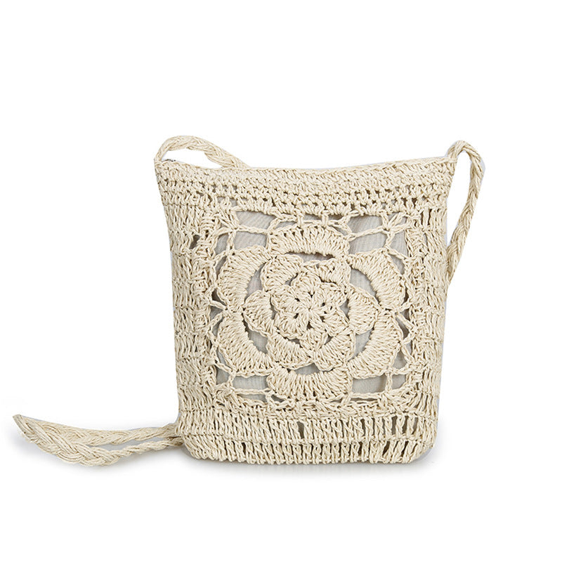 Handmade Bohemian Woven Beach Bag - Beauty Accessories