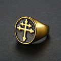 Cross stainless steel ring - Beauty Accessories