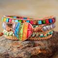 Natural imperial stone hand-woven bracelet - Beauty Accessories
