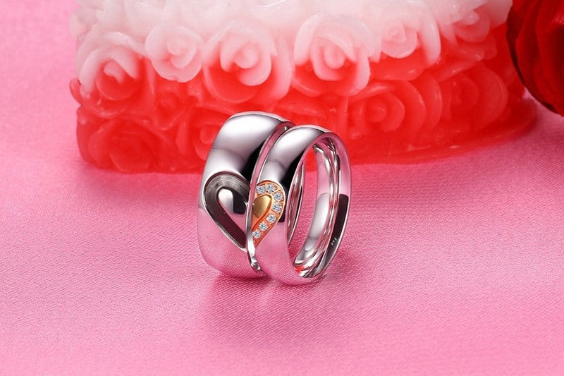 Stainless steel couple ring - Beauty Accessories