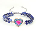 Hand-knitted Heart-shaped Natural Stone Bracelet - Beauty Accessories