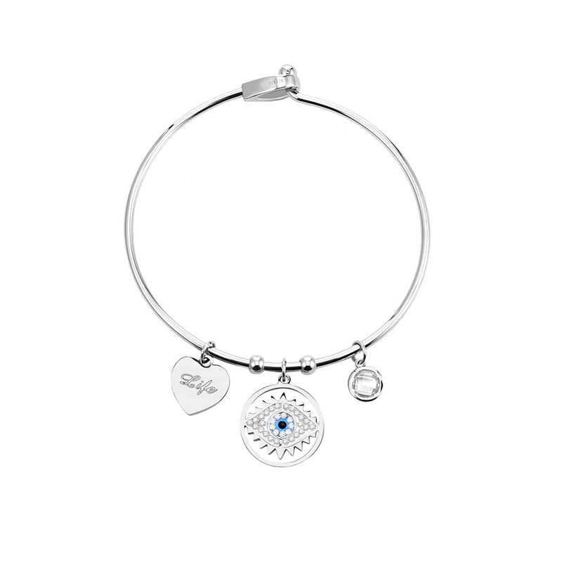 Stainless Steel Bracelet Devil'S Eye Pendant Bracelet Owl Pendant Stainless Steel Bracelet