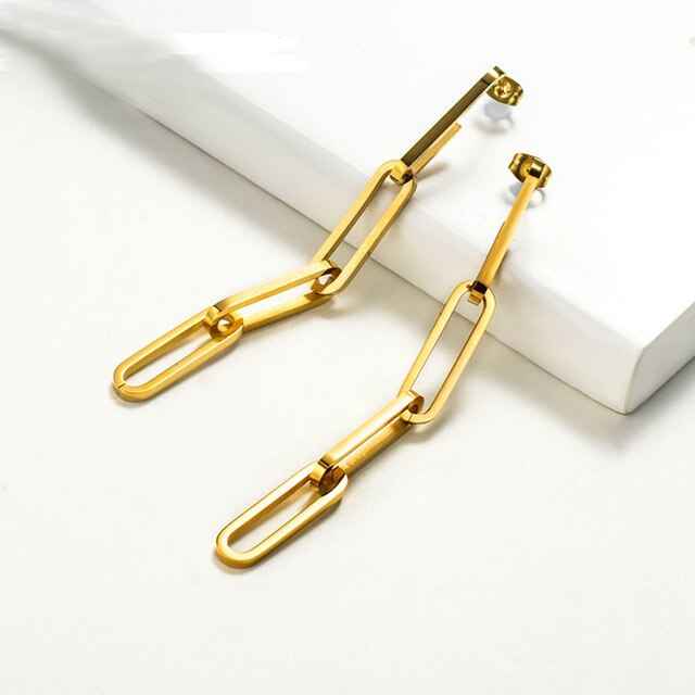 Stainless steel metal earrings