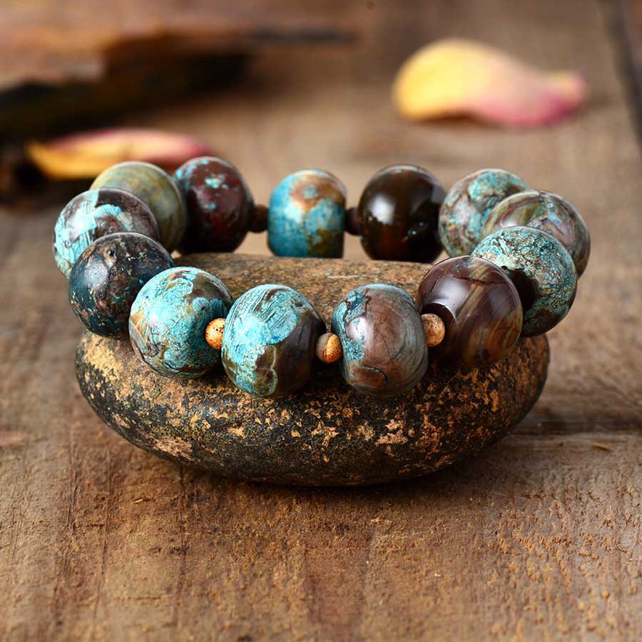 Natural stone woven bracelet - Beauty Accessories