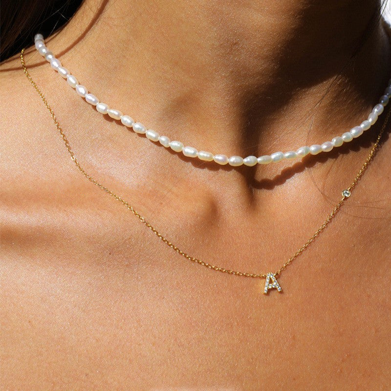 Simple Women's Freshwater Pearl Necklace - Beauty Accessories