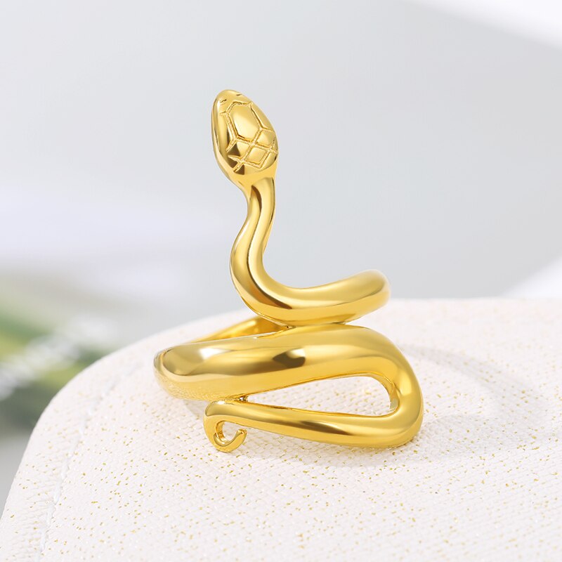 Serpentine stainless steel ring - Beauty Accessories