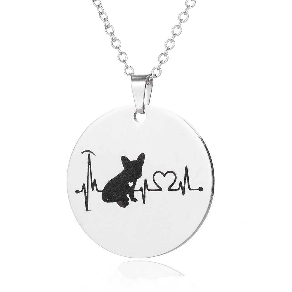 Creative necklace dog cardiogram necklace - Beauty Accessories