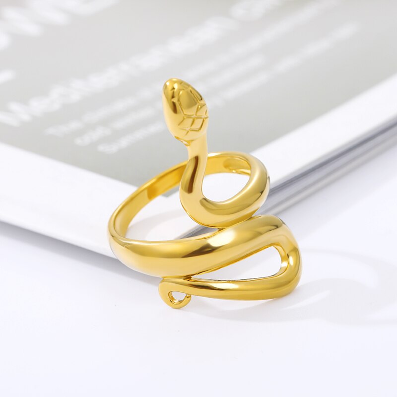 Serpentine stainless steel ring - Beauty Accessories