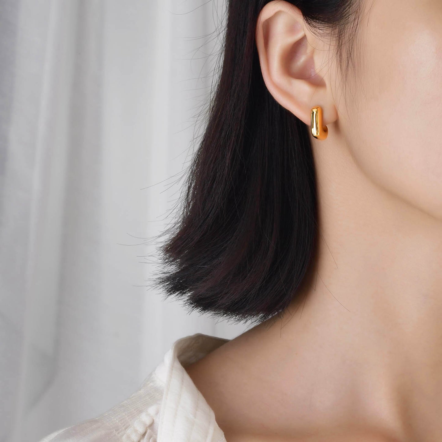 Stainless Steel Plain Geometric Earrings - Beauty Accessories