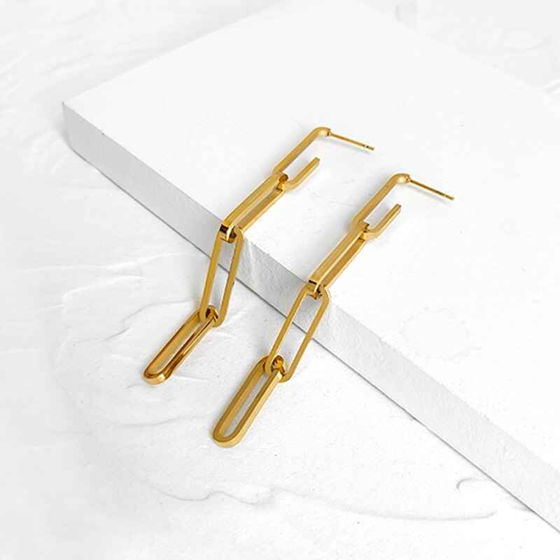 Stainless steel metal earrings