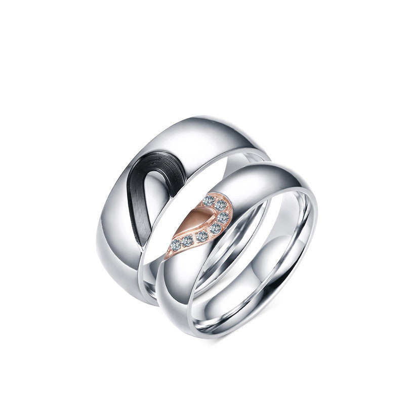 Stainless steel couple ring - Beauty Accessories