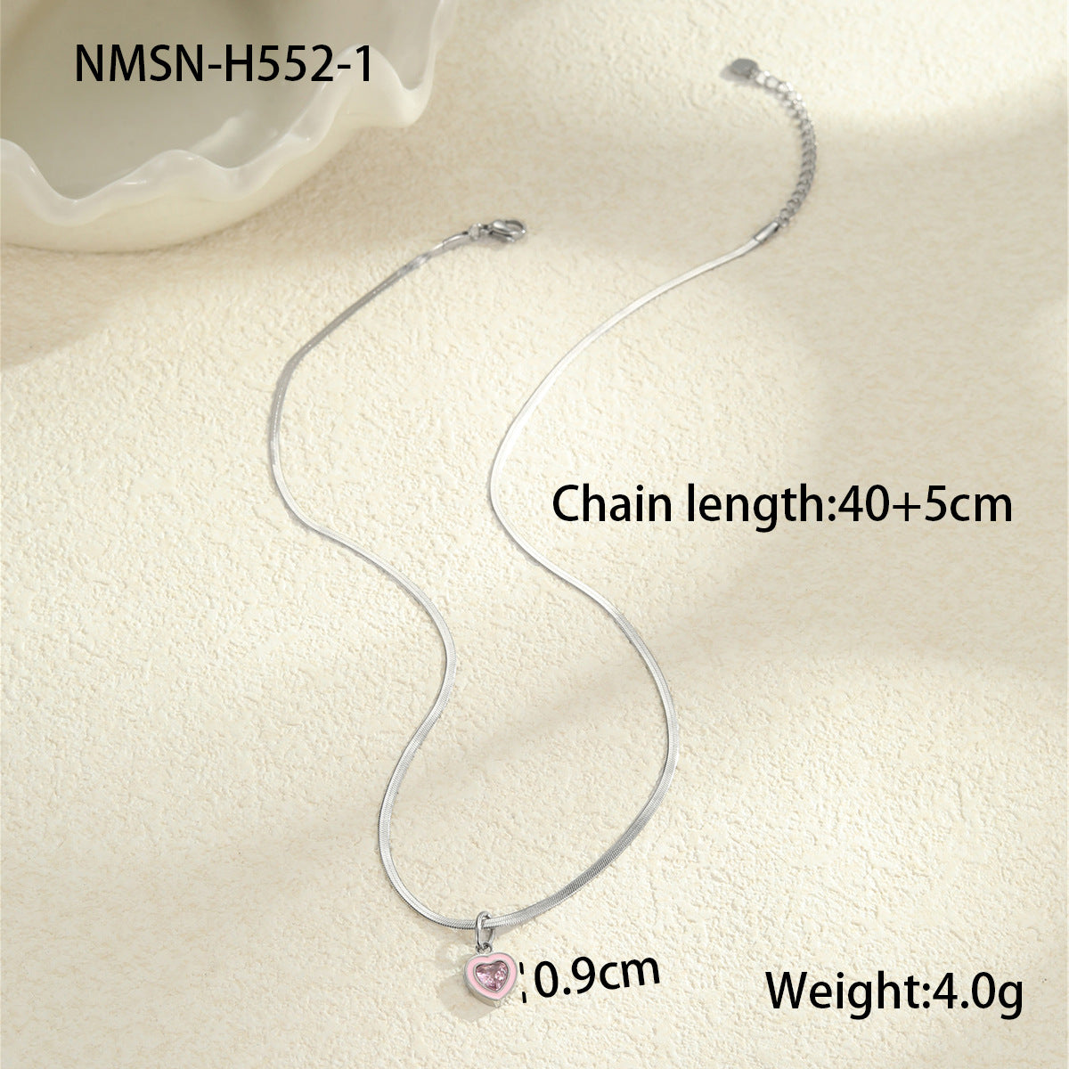 Color Zircon Minimalist Summer Stainless Steel Necklace - Beauty Accessories