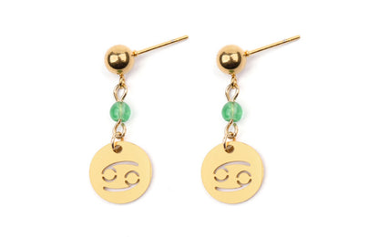 Stainless Steel Twelve Constellation Earrings - Beauty Accessories