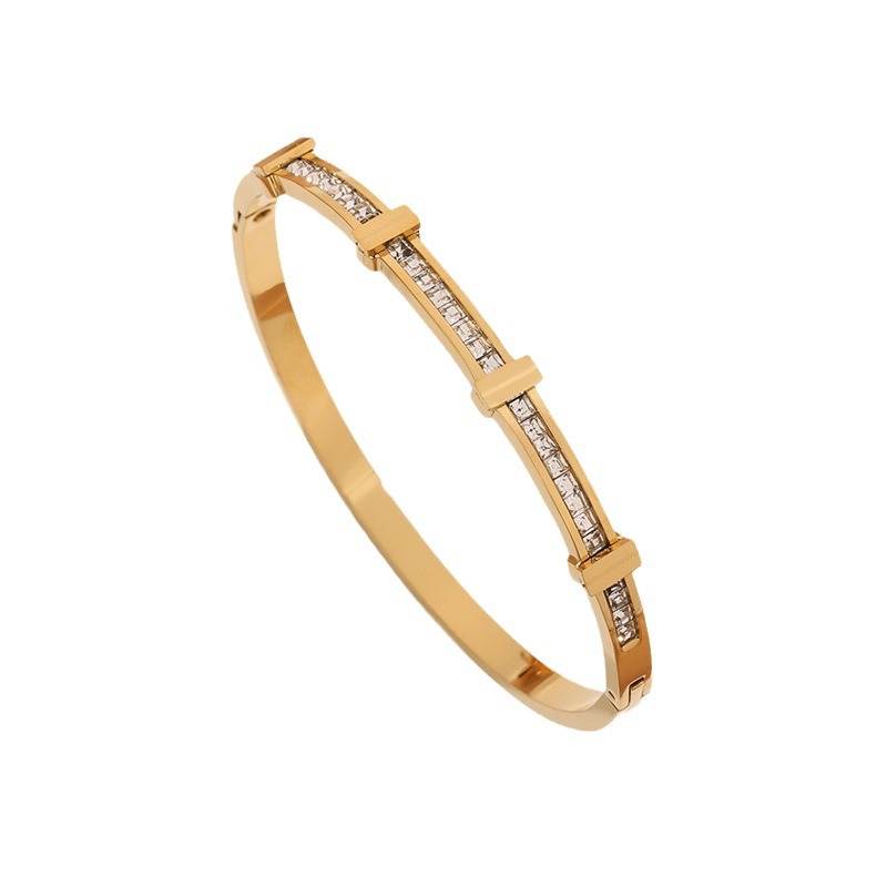 Rhinestone Bracelet Simple Zircon Double Layer - Beauty Accessories