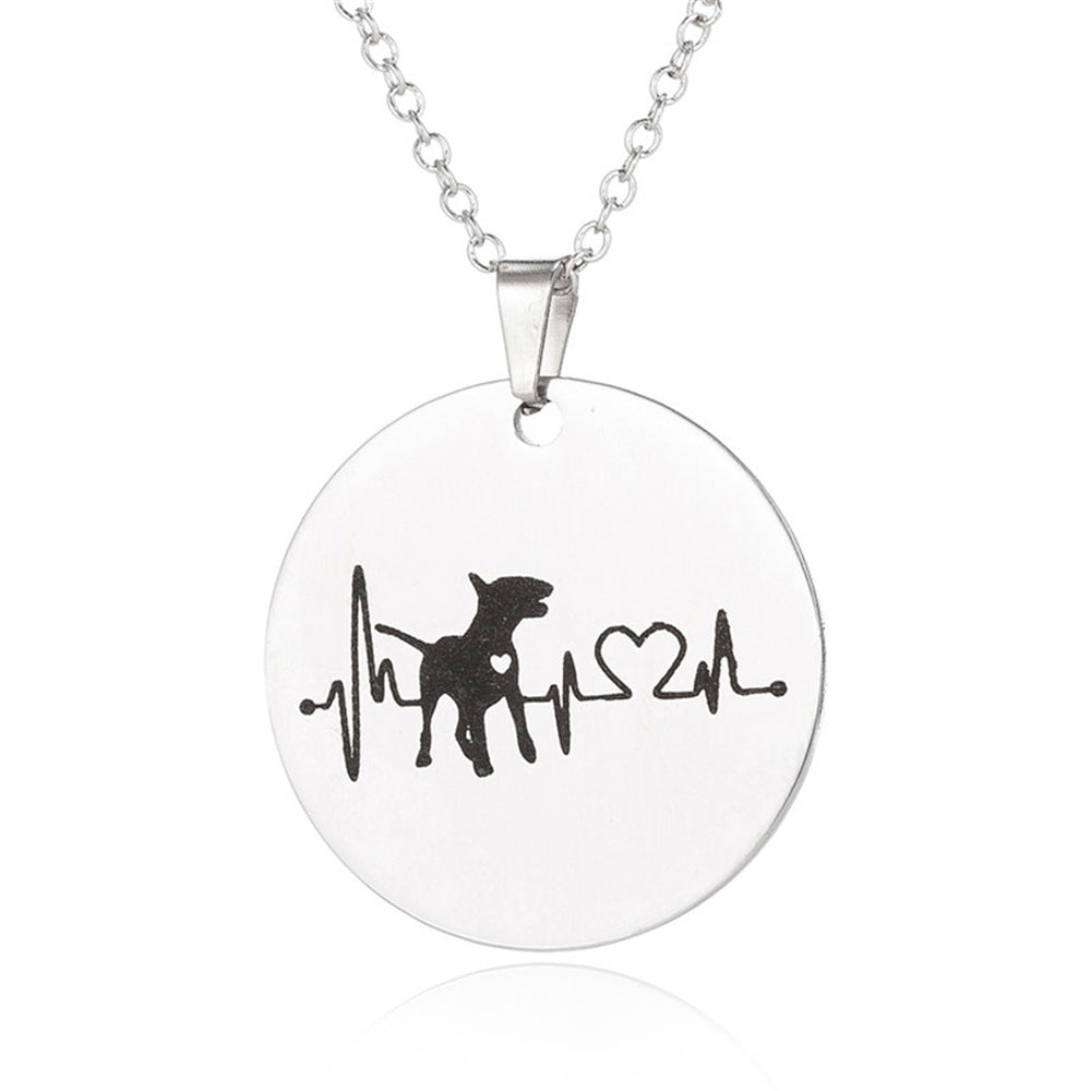 Creative necklace dog cardiogram necklace - Beauty Accessories