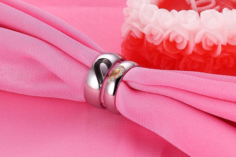 Stainless steel couple ring - Beauty Accessories