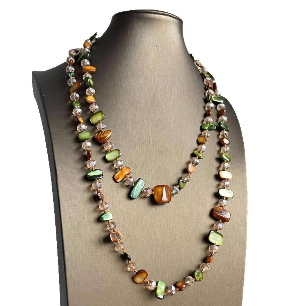 Bohemian Colored Shell Bead Double Layered Necklace - Beauty Accessories
