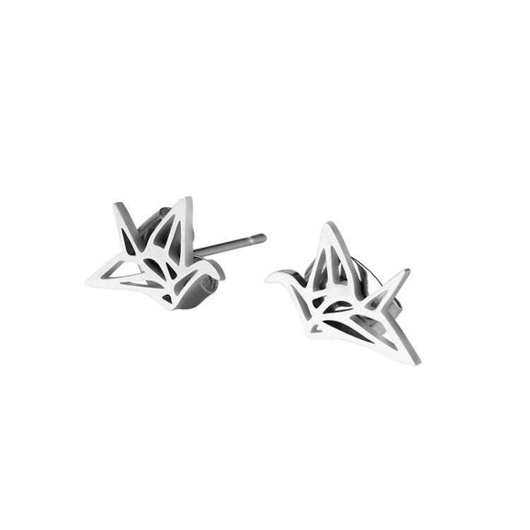 Stainless steel pigeon earrings - Beauty Accessories