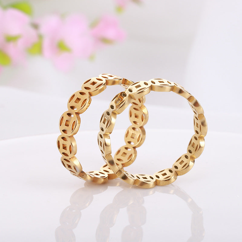 Stainless Steel Lucky Ring - Beauty Accessories