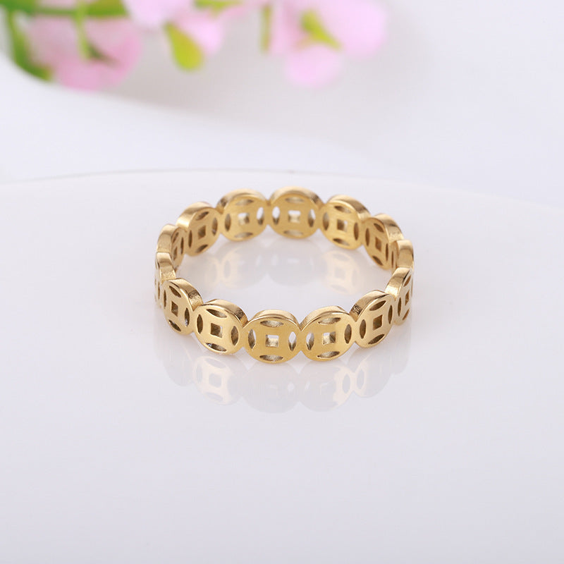 Stainless Steel Lucky Ring - Beauty Accessories