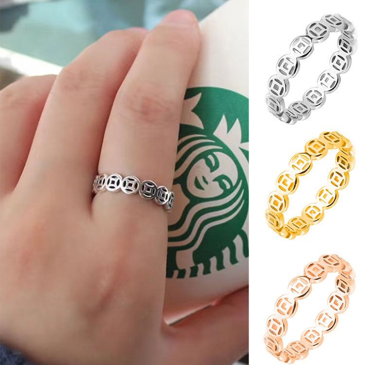 Stainless Steel Lucky Ring - Beauty Accessories