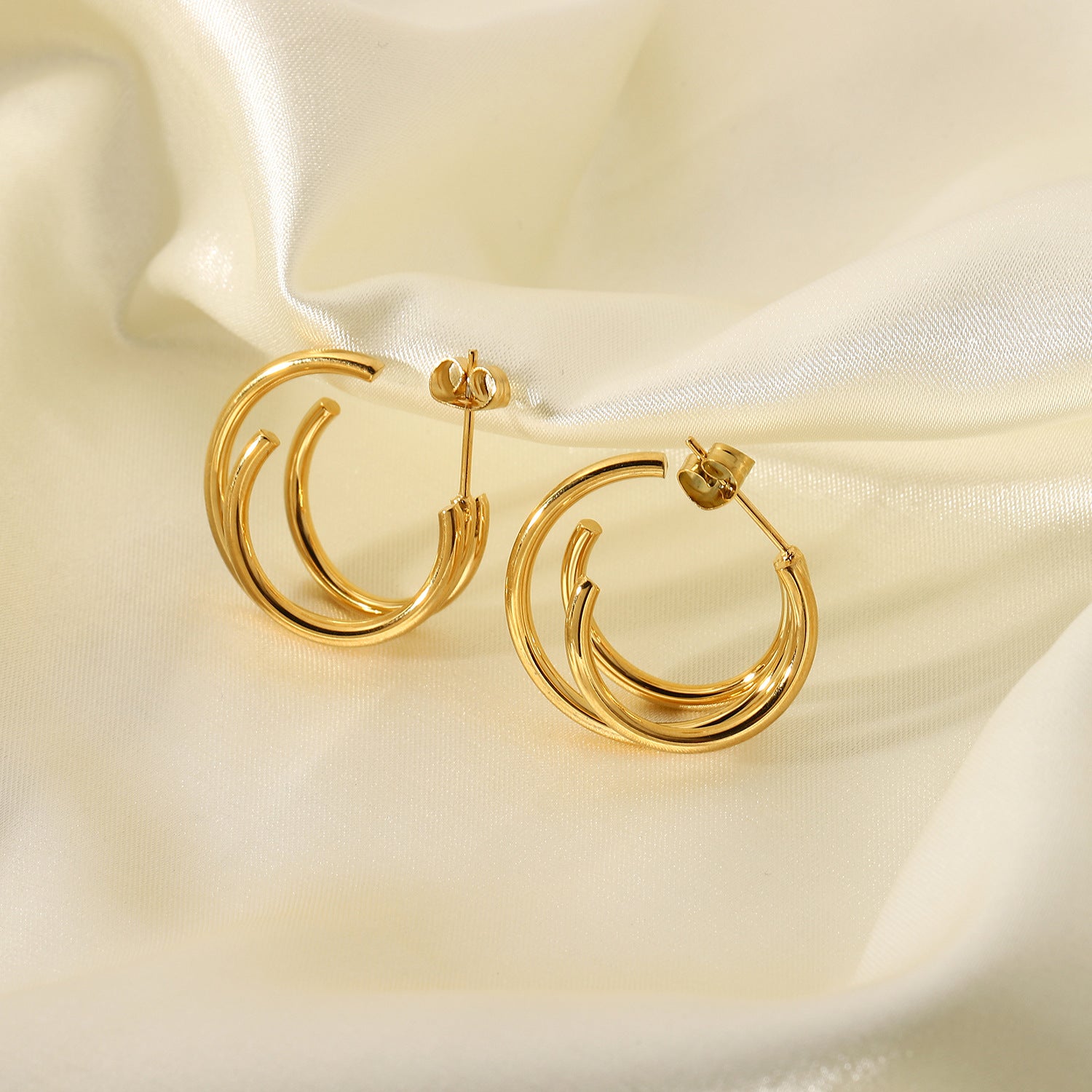 Stainless Steel Ring-shaped Earrings - Beauty Accessories