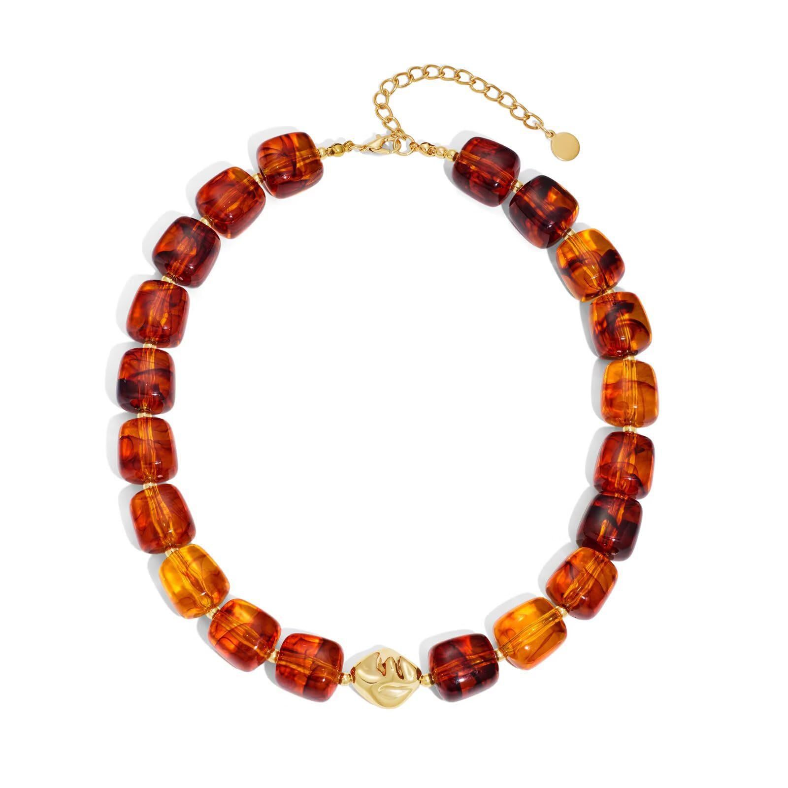 Bohemian Resin Bead Necklace - Beauty Accessories