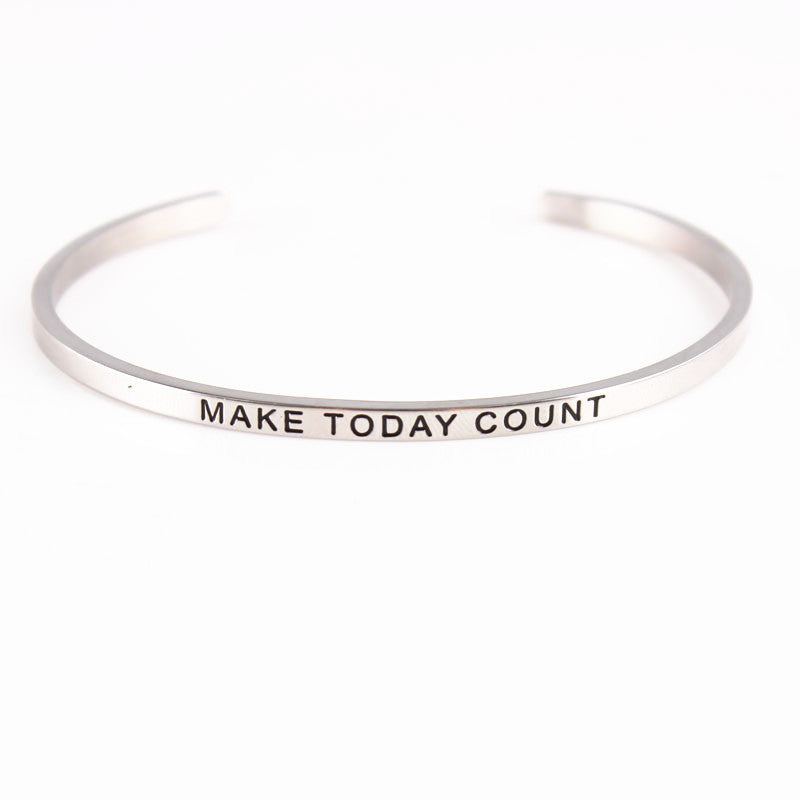 Engraving stainless steel bracelet - Beauty Accessories