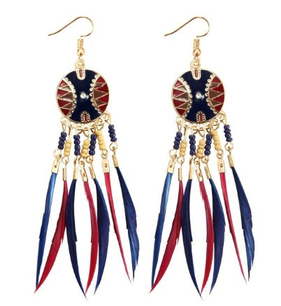 Bohemian feather earrings - Beauty Accessories