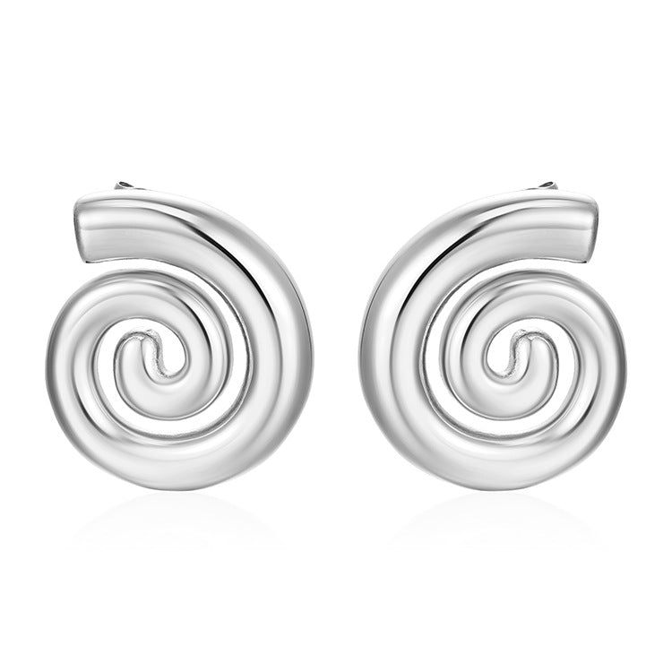 Stainless Steel Rotating Thread Earrings - Beauty Accessories