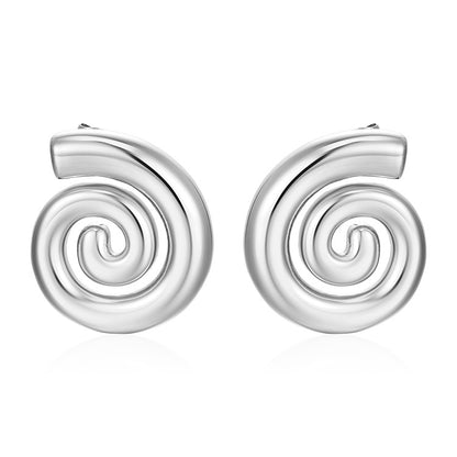 Stainless Steel Rotating Thread Earrings - Beauty Accessories