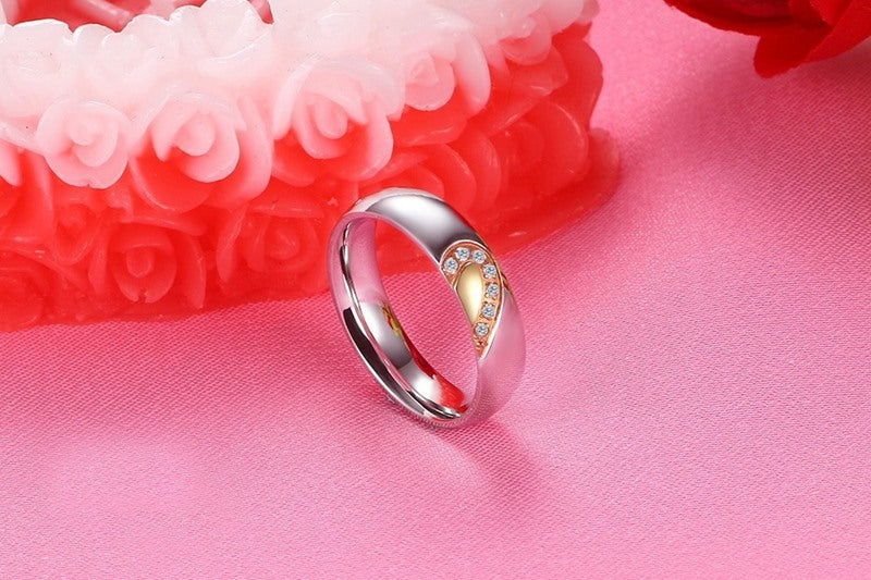 Stainless steel couple ring - Beauty Accessories