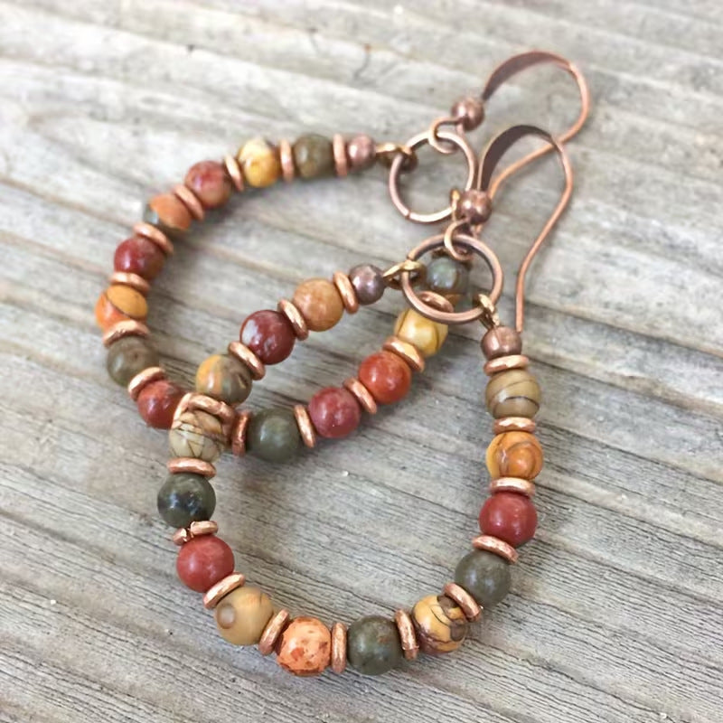 Bohemian Retro Creative Beaded Earrings - Beauty Accessories